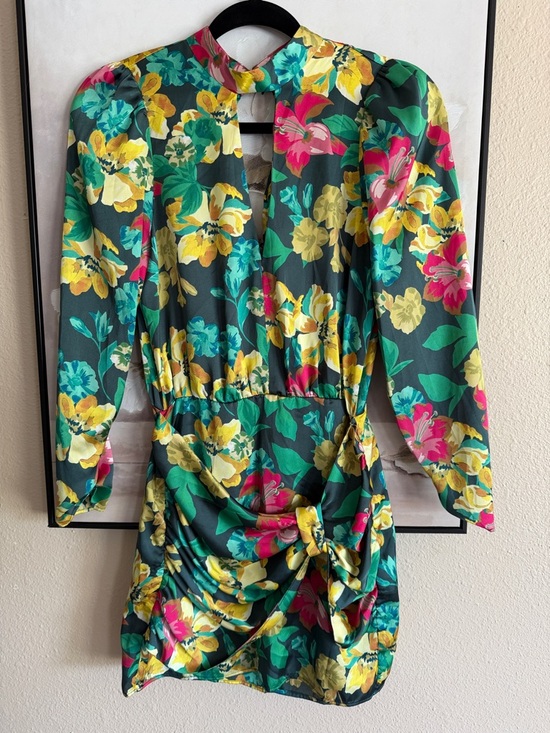 Zara Dresses & Skirts - Zara satin effect multicolor floral print mini dress